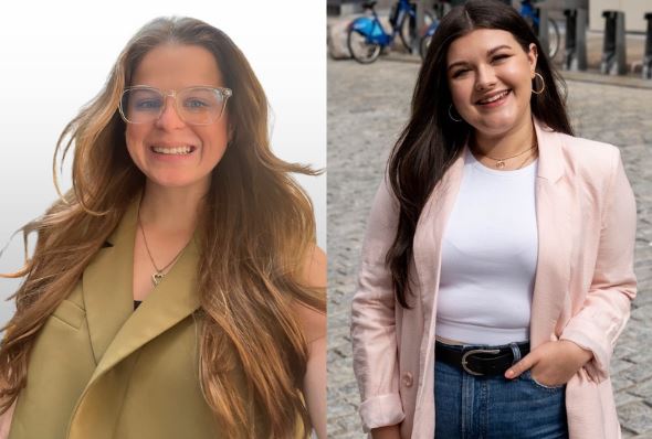 Headshots of New Hires, Stephanie Dallara and Hannah Mason